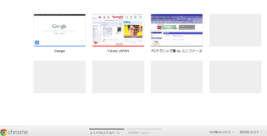 Chrome よくアクセスするページの復活方法 Unifasブログ